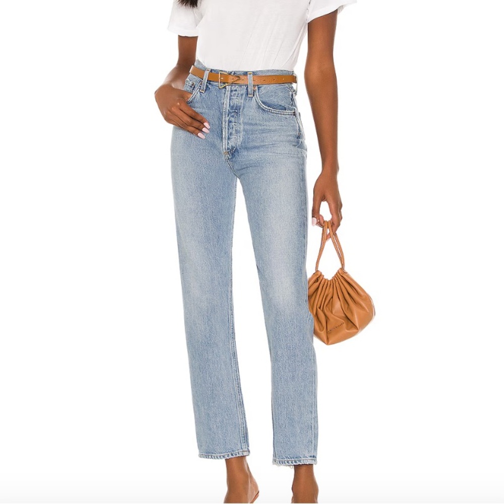 AGOLDE 90s Pinch Waist High Rise Jeans in Soundwave